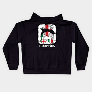 Italian Girl Italy England Flag Italia, Ragazza italiana Kids Hoodie